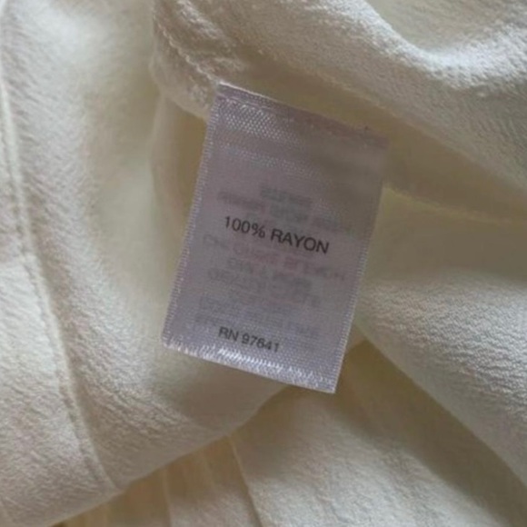 J.Jill | Ivory Crepe Tunic Top Size Large Button Down Blouse - Picture 5 of 6